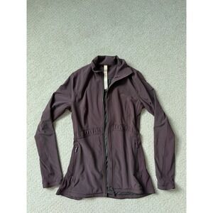 Lululemon Jacket Round Trip Size 4 Plum Purple Ruched Back Y2K Pelt